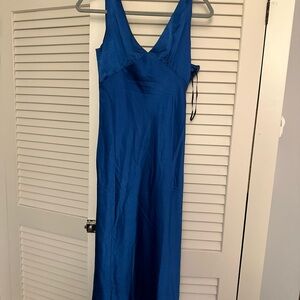 cobalt blue maxi dress, size 10